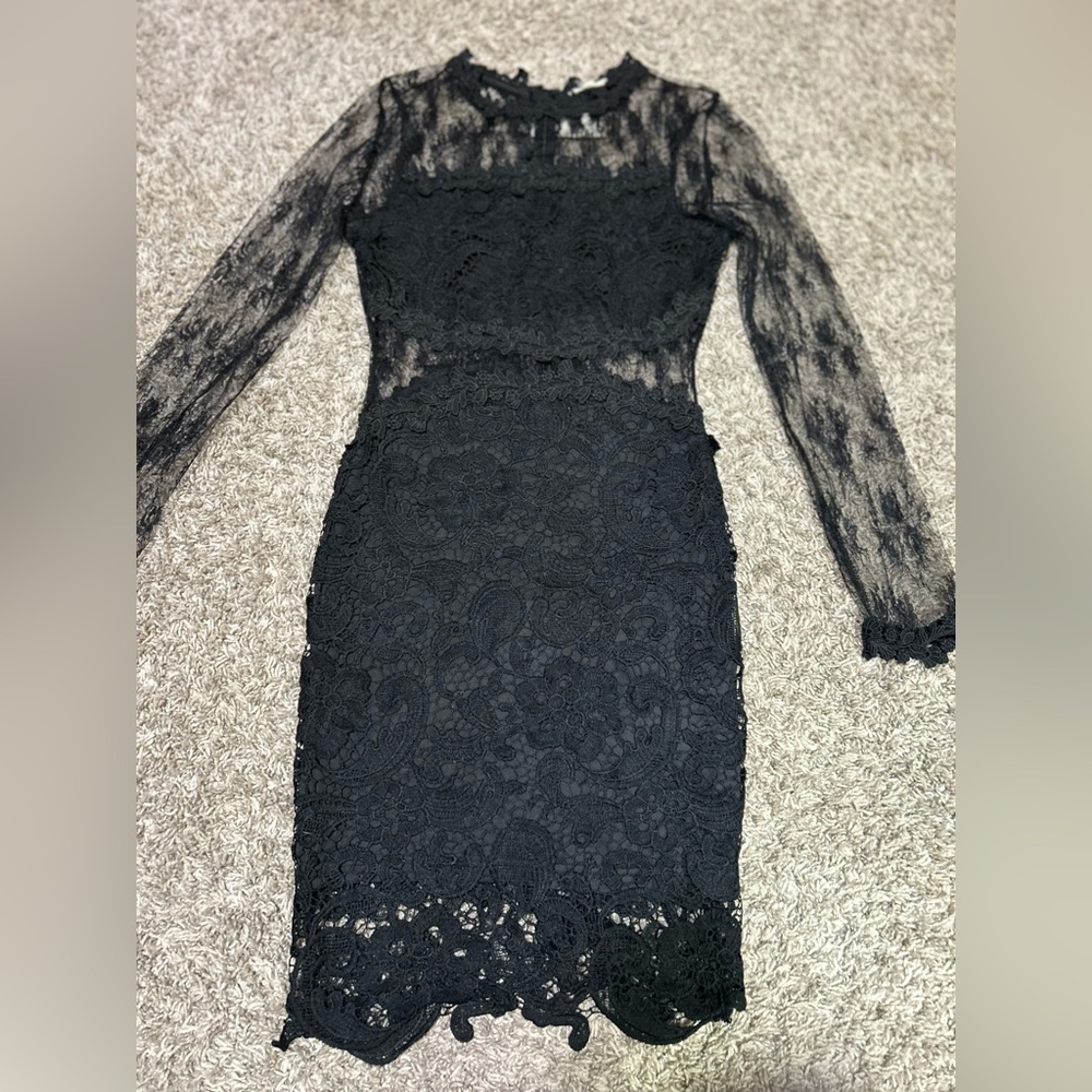 The Sang Black Lace Dress